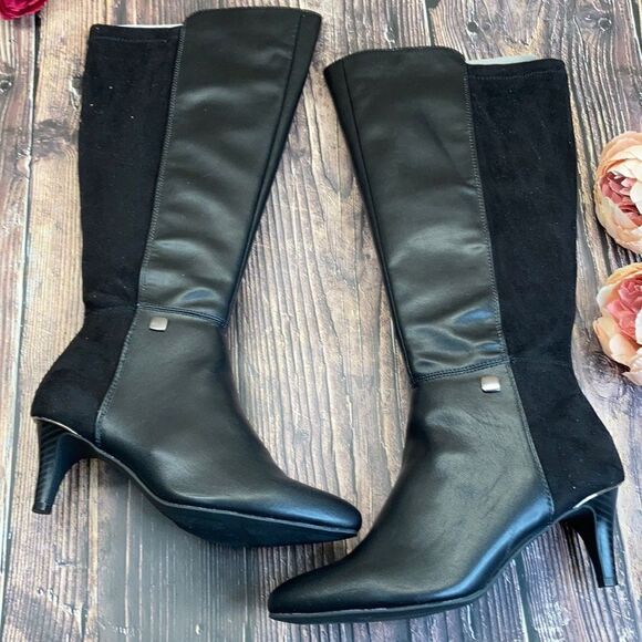 Alfani Hakuup Black Manmade Boots - Picture 1 of 8